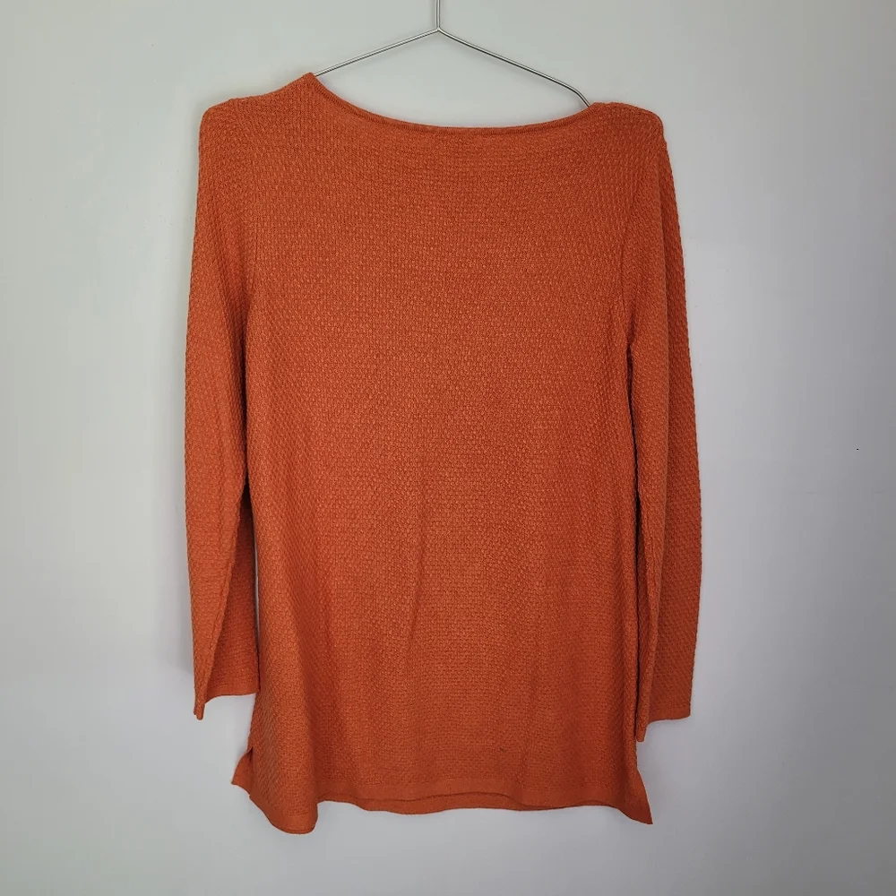 J. Jill | Boat Neck Andrea Long Sleeve Waffle Knit Shirt - Picture 2 of 4